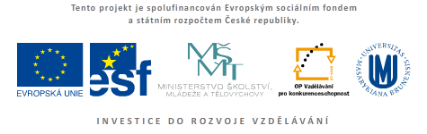 logolink OPVK - Tento projekt je spolufinancován Evropským sociálním fondem a státním rozpočtem České republikay. Investice do rozvoje vzdělávání