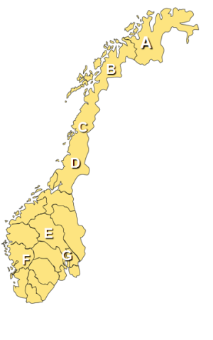 Prevalence RS onemocnění v částech Norska