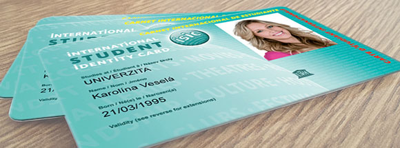 ISIC card – first card (full-time students) at the Faculty of Science