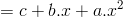 =c+b.x+a.x^2