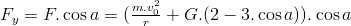 F_y=F.\cos{a}=(\frac{m.v_0^2}{r}+G.(2-3.\cos{a})).\cos{a}