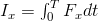 I_x=\int_0^T{F_x}dt