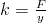 k=\frac{F}{y}