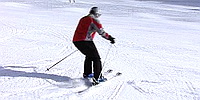 Oblouk z přívratu vyšší lyže