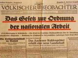 	Nacistické noviny Völkischer Beobachter k zákonu o národní práci