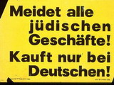 Propagační plakát vyzývající k bojkotu obchodů židovských majitelů