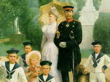 		Die kaiserliche Familie im Park von Sanssouci – 1891