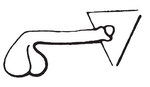 Hieroglyf představující vulvu se zavedeným ztopořeným penisem