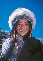 Portrét sličné Tibeťanky