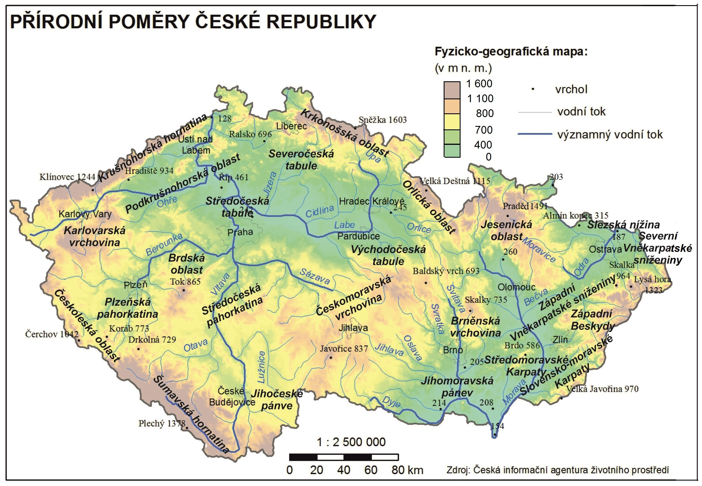 Geograficka Mapa Cr