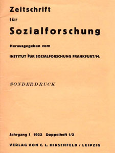 Zeitschrift für Sozialforschung 1932
