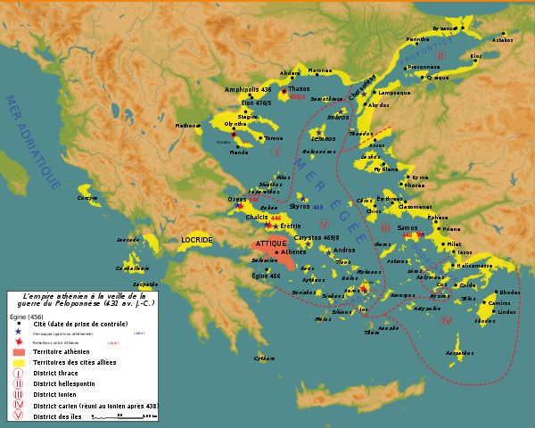 Aténští spojenci v 2. pol. 5. st. př. n. l.