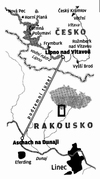 Obr. 94 Projekt kombinované přečerpávací elektrárny Lipno – Aschach. Lidové noviny 2008