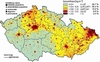 Obr. 41 Území s překročením cílového limitu přízemního ozónu.
Ročenka MŽP, 2007