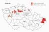 Obr. 79 Ložiska černého uhlí v ČR. Stav v r. 2007. Ročenka Geofondu, 2007