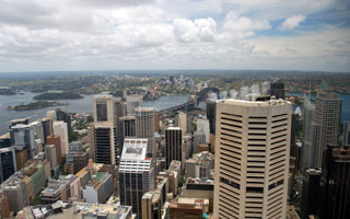 pohled ze Sydney Tower