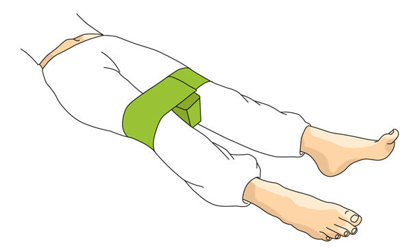 Abdukční klín mezi stehna