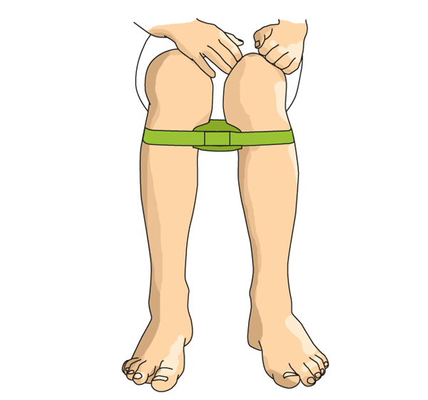 Abdukční klín mezi kolena