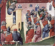 Přednáška Jindřicha (VII.) Štaufského na Univerzitě v Bologni