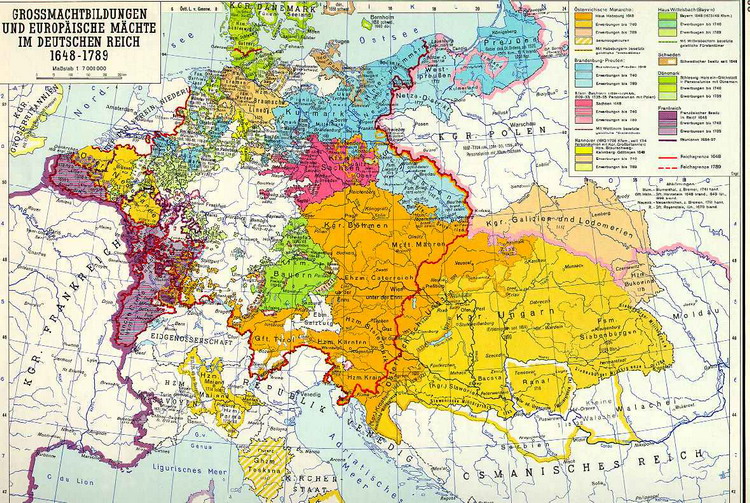 Карта германии 1800 года