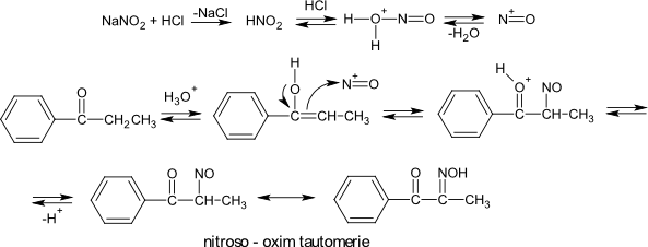  mechanismus nitrosace karbonylu 
