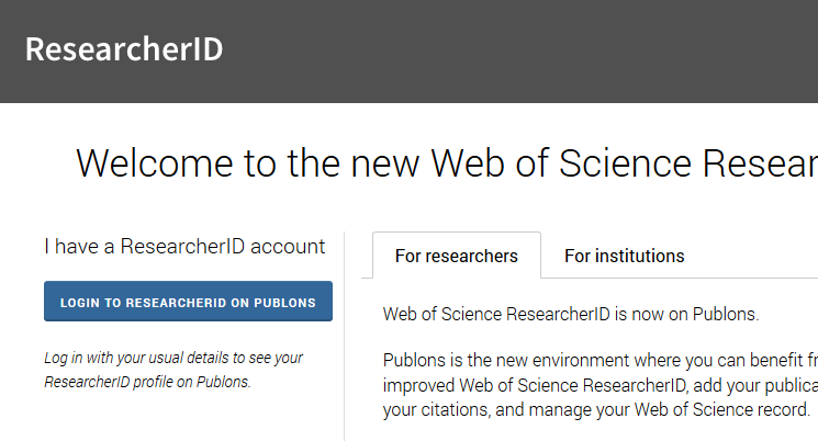 ORCID account