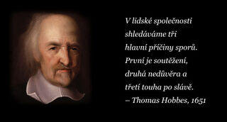 Thomas Hobbes, jeden z filozofů, kteří studovali společnost a její chování