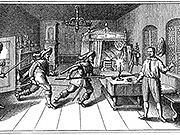 Vyobrazení vraždy Albrechta z Valdštejna