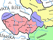 Území pod vládou Přemyslovců v r. 1301