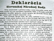 Deklarace Slovenské národní rady