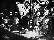 Masaryk podepisuje Pittsburskou dohodu
