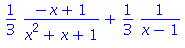 1/3*(-x+1)/(x^2+x+1)+1/3/(x-1)