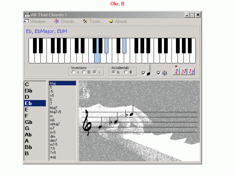 Program pro analzu akordovch znaek