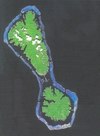 Obr. 63 Korálové útesy kolem ostrovů v Tichém oceánu. Merck et al., 1986