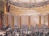 Debatte in der Frankfurter Nationalversammlung während einer Rede Robert Blums