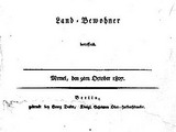 		Titelblatt des Oktoberedikts von 1807